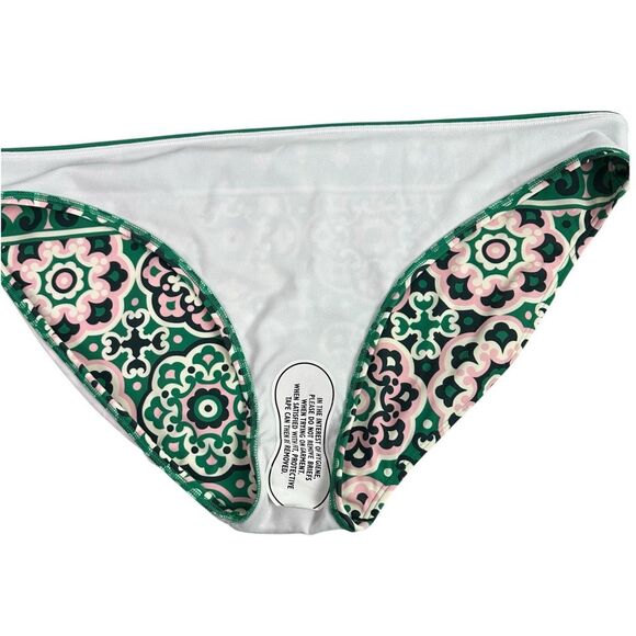 Boden Classic Bikini Bottom and Porto Top size 16-18 Green Artisan Geo - Picture 13 of 14